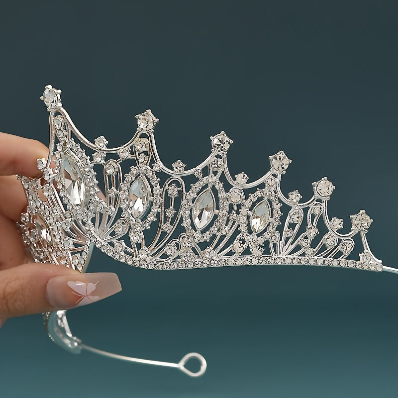 Girls Gold Tiara Hair Accessory for Birthday Celebration