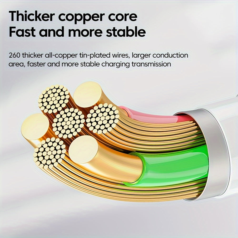 120W 6A USB Type C Charging Cable for Data Transfer and Fast Charging