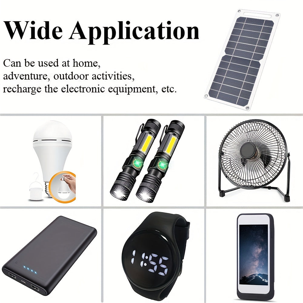 Dual USB Solar Charger for Camping and Home Use