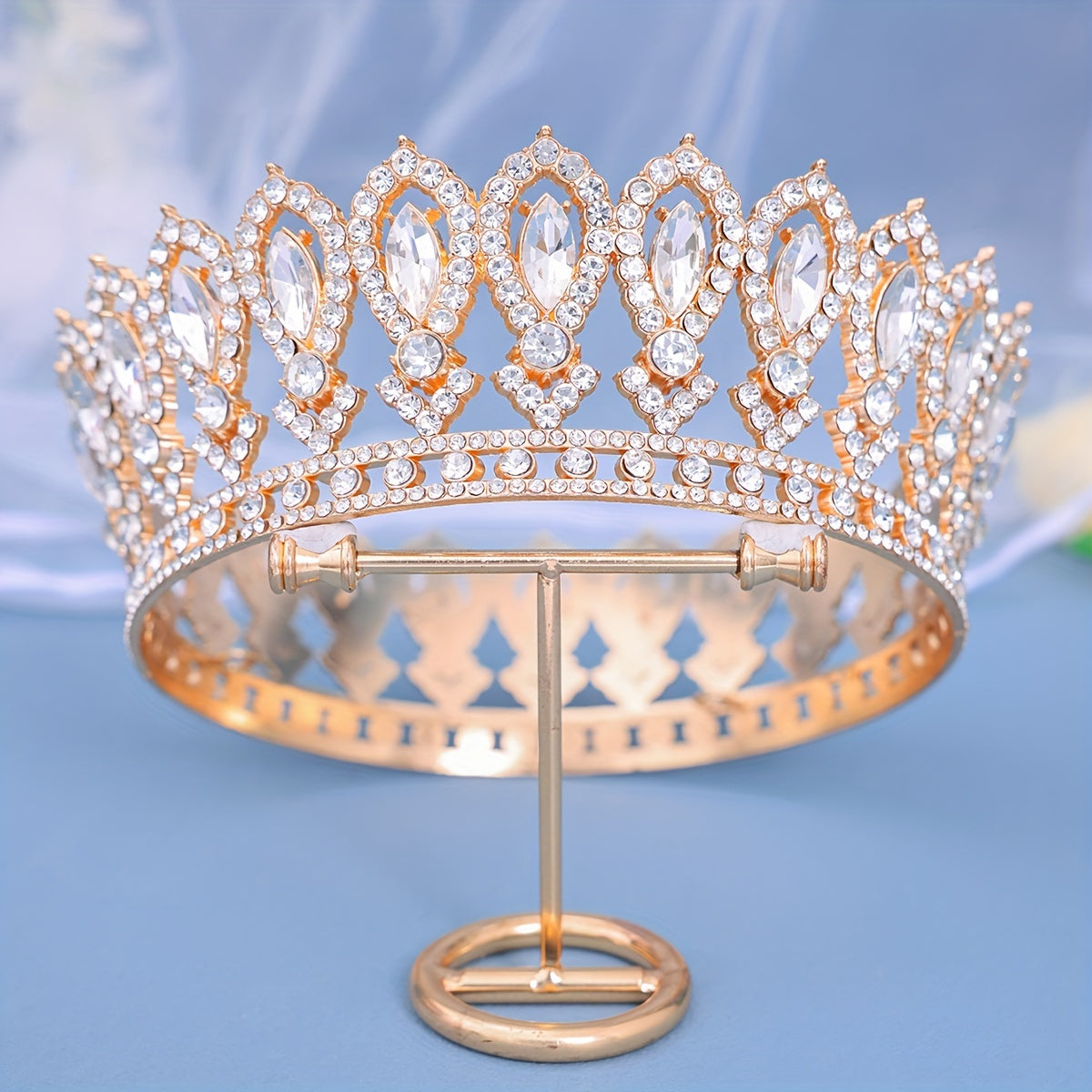 Bridal Tiara Rhinestone Baroque Style Wedding Crown for Special Occasions