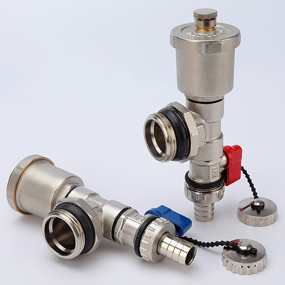 Auto Bleed Valve Set for Radiant Floor Heating System with Locking Tails