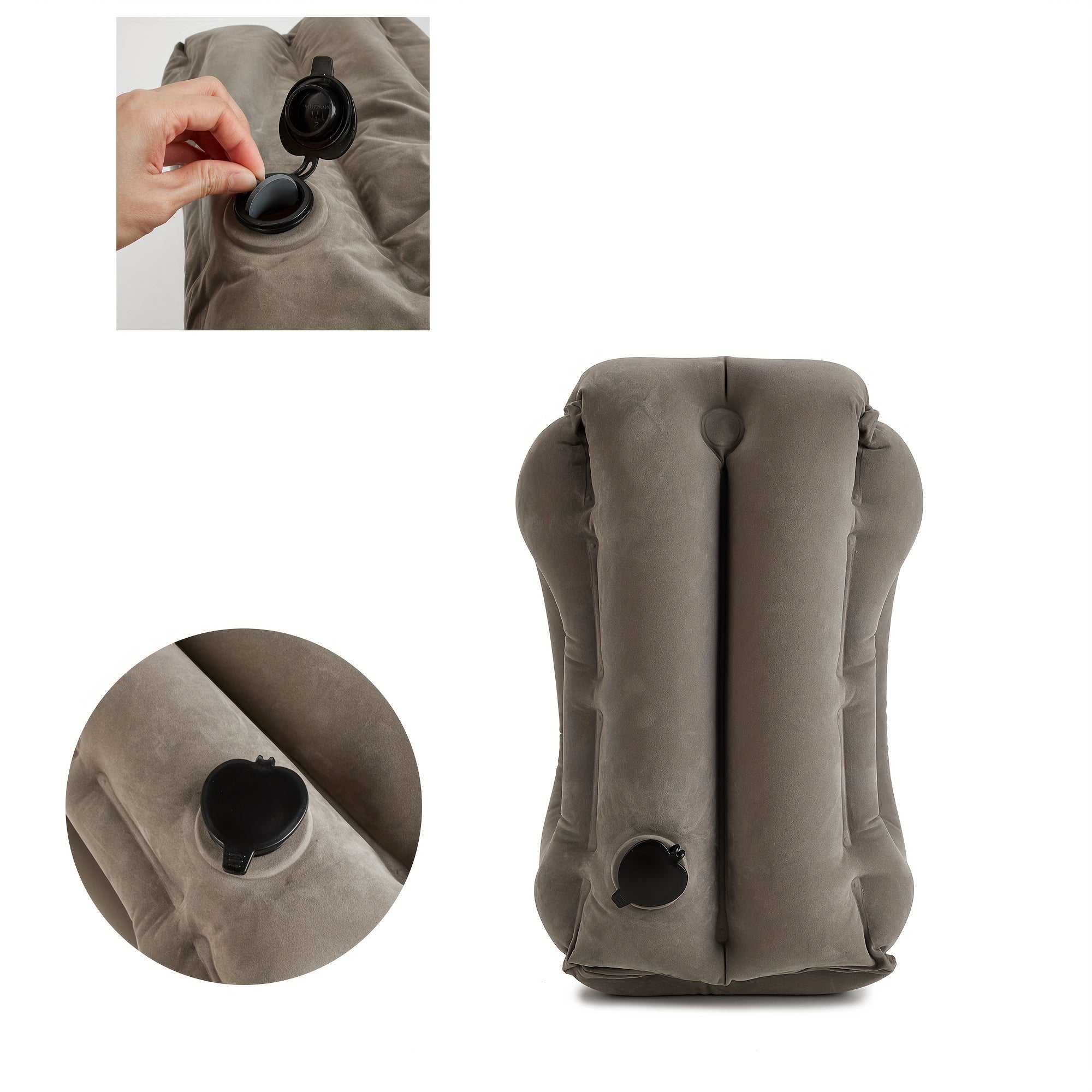 Inflatable Travel Pillow Neck Lumbar Support for Airplane Car RV