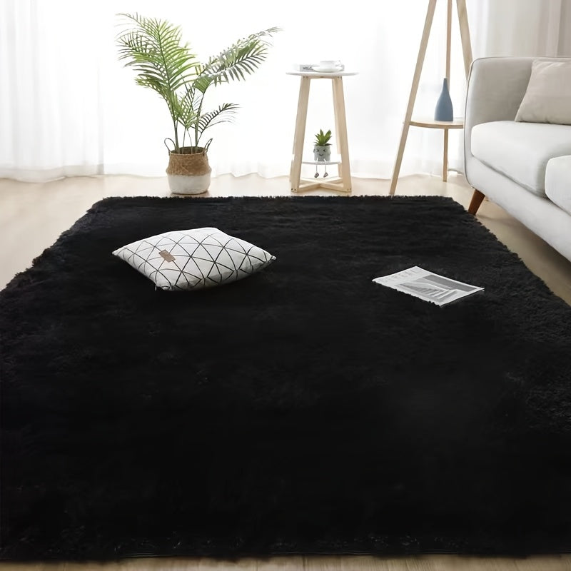Soft Plush Faux Fur Area Rug with Non-Slip Backing for Bedroom and Living Room