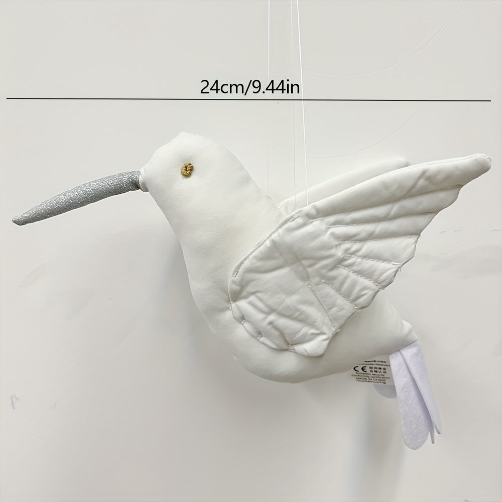 Nordik uslubidagi pendant, chiroyli lenin san'atidagi kolibri shaklida, bolalar xonasini bezatish uchun mukammal. Fotografiya suratlari uchun ajoyib va bolalar xonasi dekoratsiyasi uchun prop sifatida.