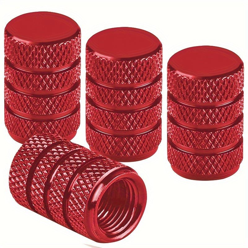 Juego de 4 tapas de válvula de aluminio resistentes a la corrosión para coches, camiones, motocicletas y bicicletas