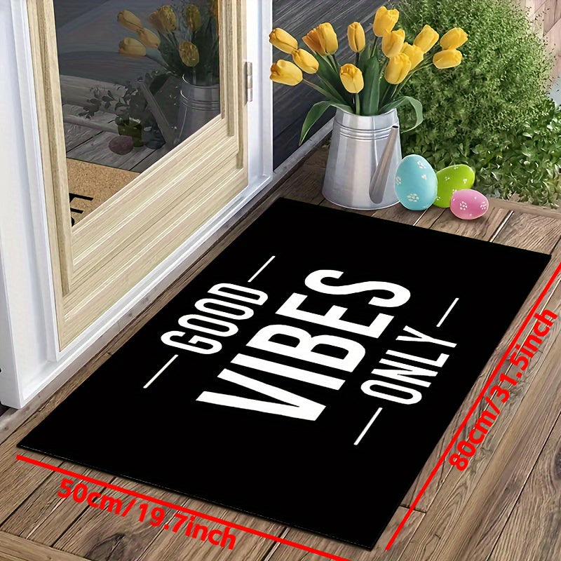 Good Vibes Only Doormat Non-Slip Machine Washable Indoor Outdoor Welcome Mat