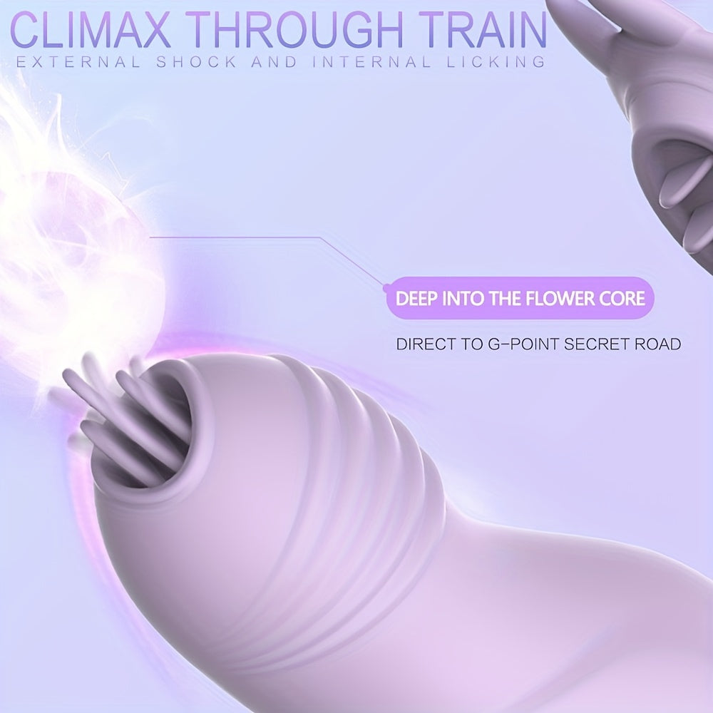 Wireless Wearable Vibrator Silicone G-Spot Licking Remote Control Massager