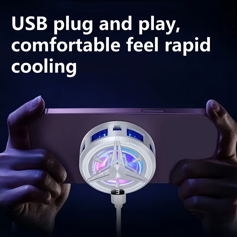 Portable USB Phone Cooling Fan for Gaming Heat Dissipation Compact Phone Cooler