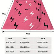 Reversible Flannel Fleece Throw Blanket Music Theme Black Lightning Pattern Ultra Soft Cozy All-Season Home Travel 200-250g Polyester