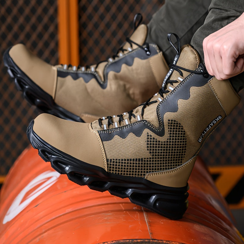 Unisex Tactical Boots Anti-Slip Wear-Resistant High-Top Hiking Camping All-Season