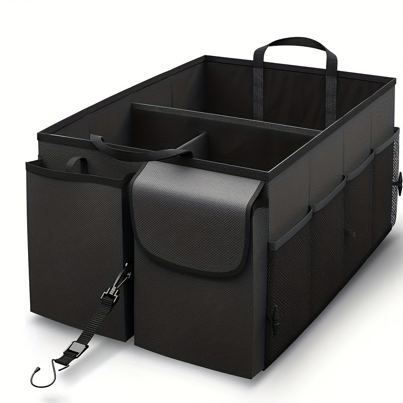 Car Trunk Storage Box Organizer, Durable Plastic, Large Capacity