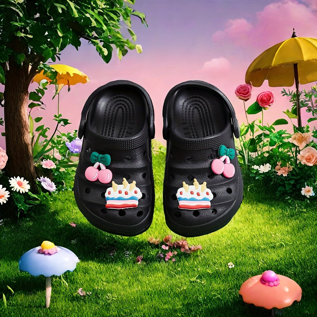 Girls Cartoon Clogs Breathable Quick-Drying Anti-Slip Indoor Outdoor Casual Shoes