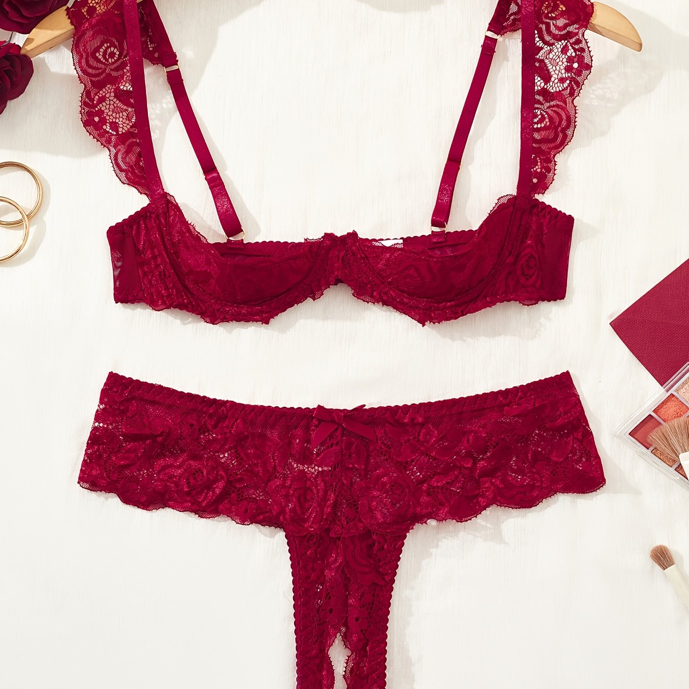 Women's Lace Lingerie Set, Sexy, Comfortable, Adjustable Straps