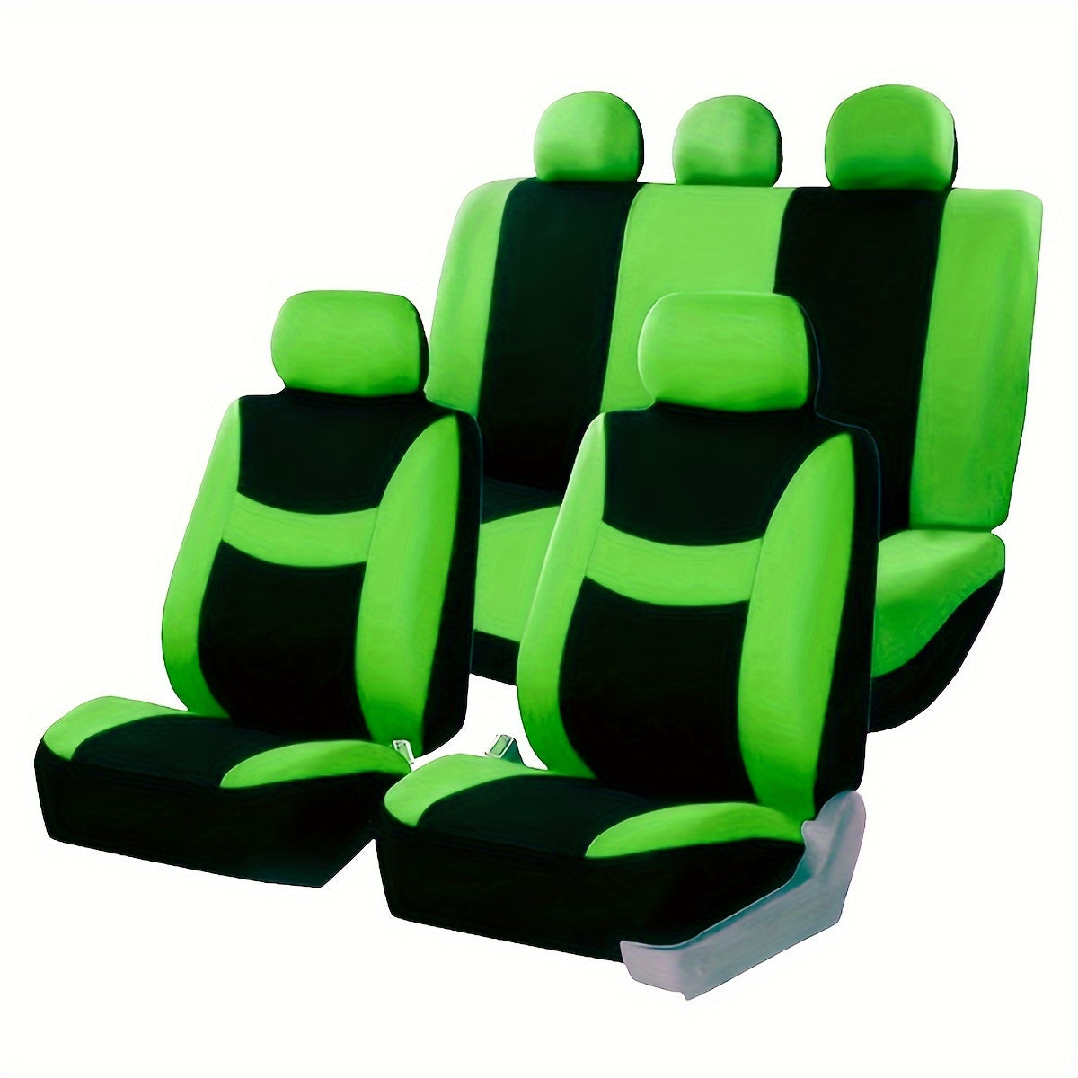 Full Seat Cover Set for 5-Seater Car Polyester Knit Fabric Universal Fit