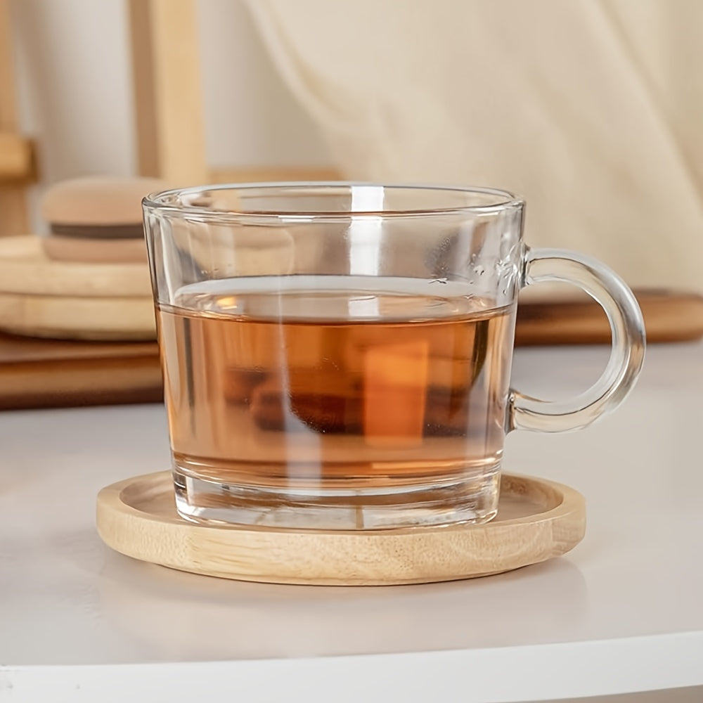 Bamboo Wooden Coaster Set for Tea Coffee Snacks Kitchen Decor Housewarming Gift