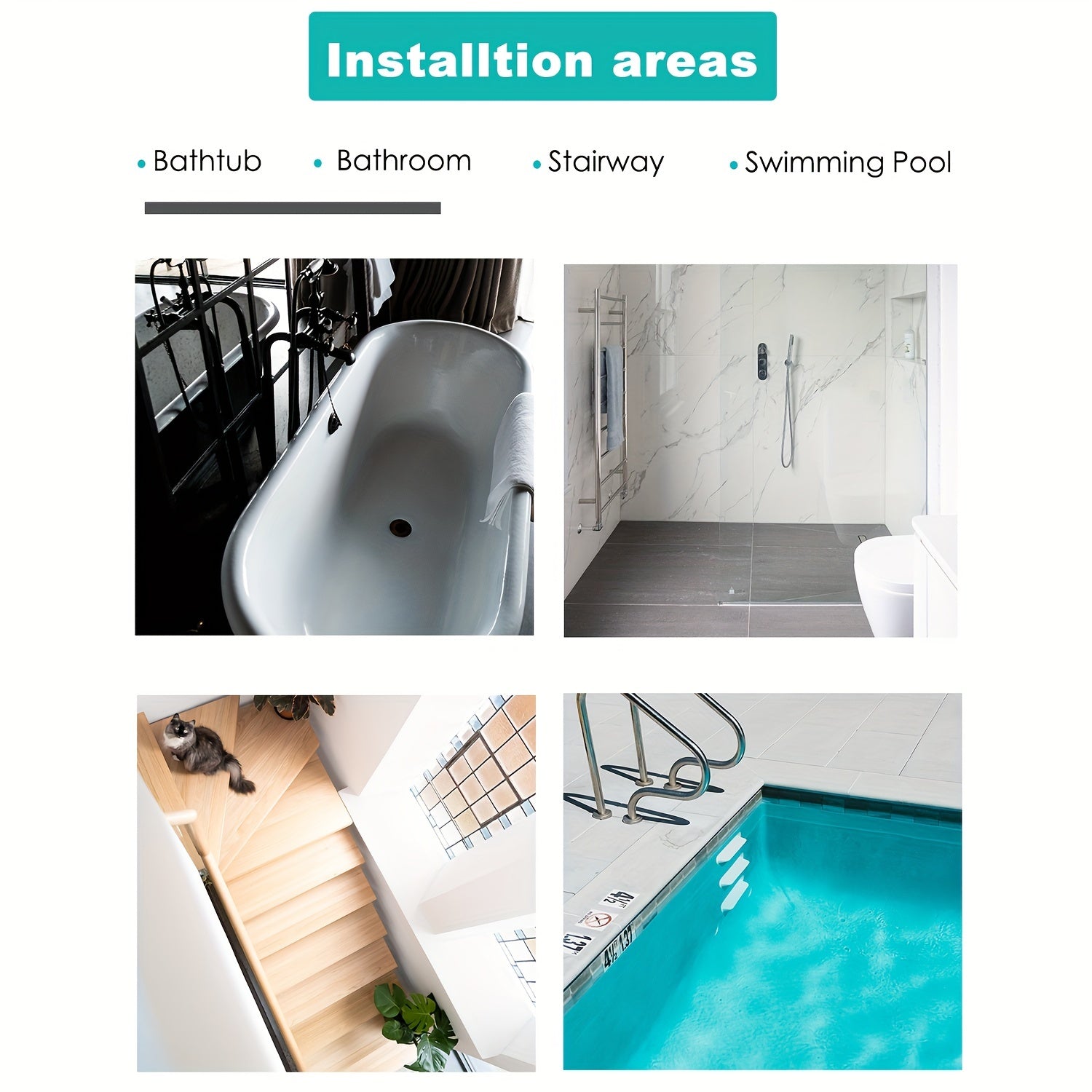 Set of 10 Star Non-slip Bathroom Shower Bathtub Safety Stickers Waterproof