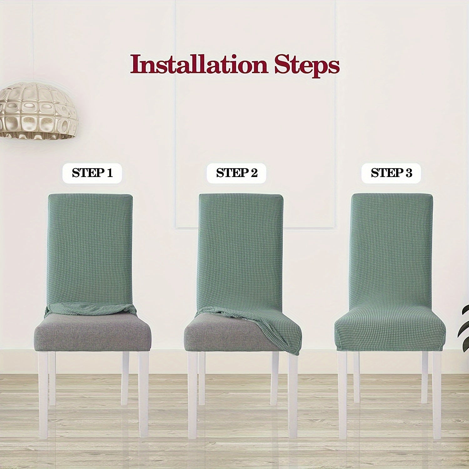 Waterproof Corn Grain Jacquard Chair Cover for Home and Restaurant Use