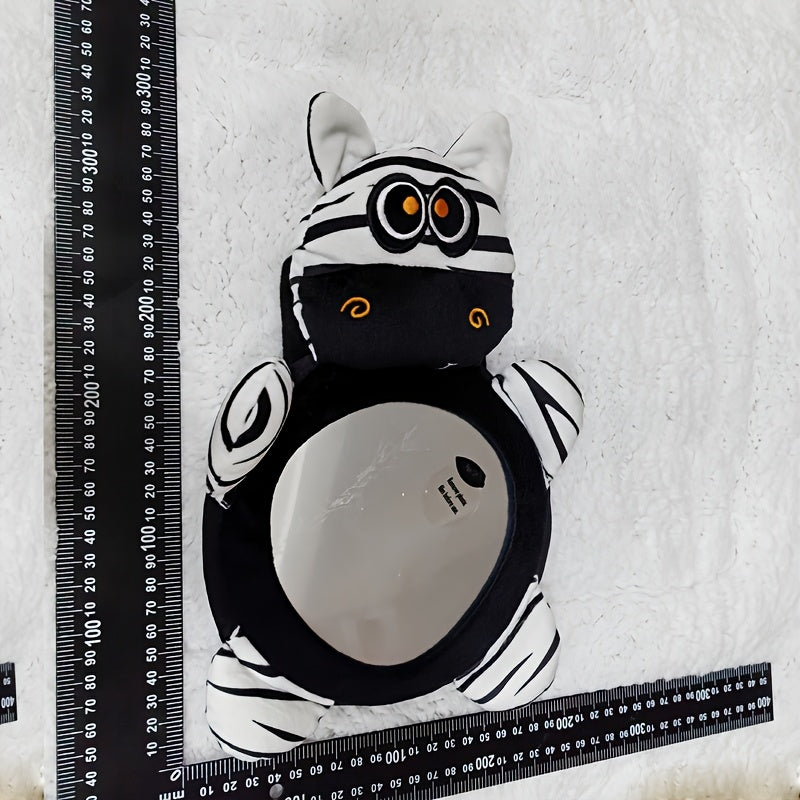 Black and White Baby Rear Seat Mirror Shatter-Resistant Adjustable Stroller Mirror