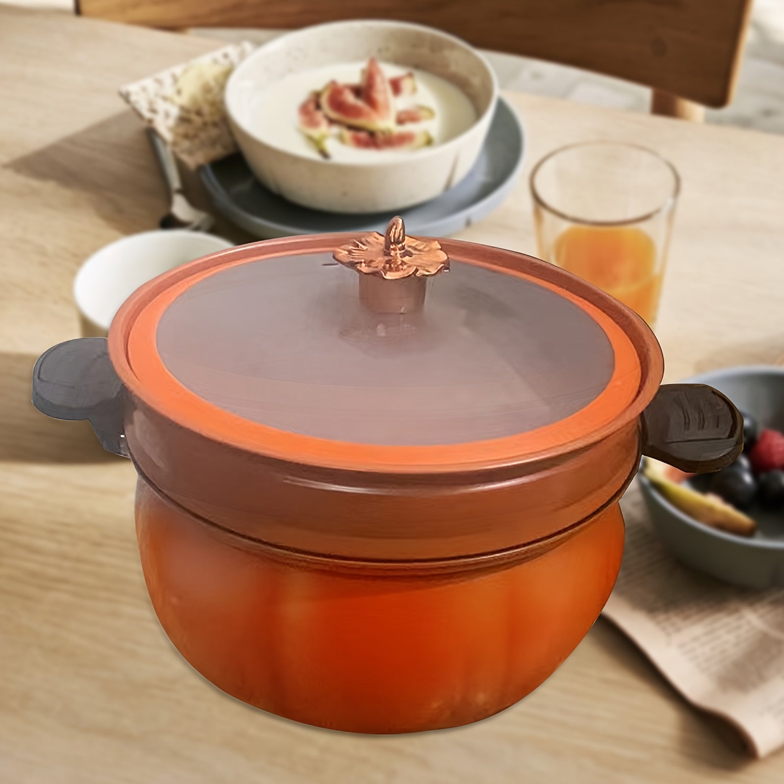 Olla a presión antiadherente de 8L con vaporera para cocinas de inducción