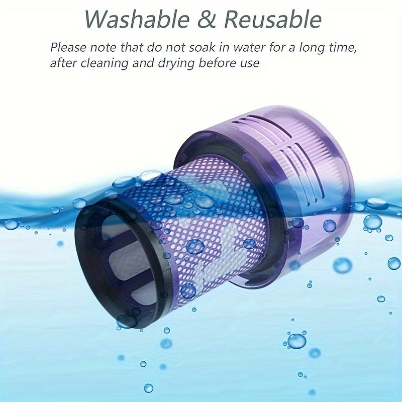 Set of 3 Washable HEPA Filters for V12 Slim Vacuum Cleaners Compatible Replacement