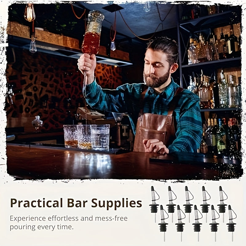 Set of 4 6 8 12 24 Bar Pourer Spouts with Dust Cover for Liquor Oil