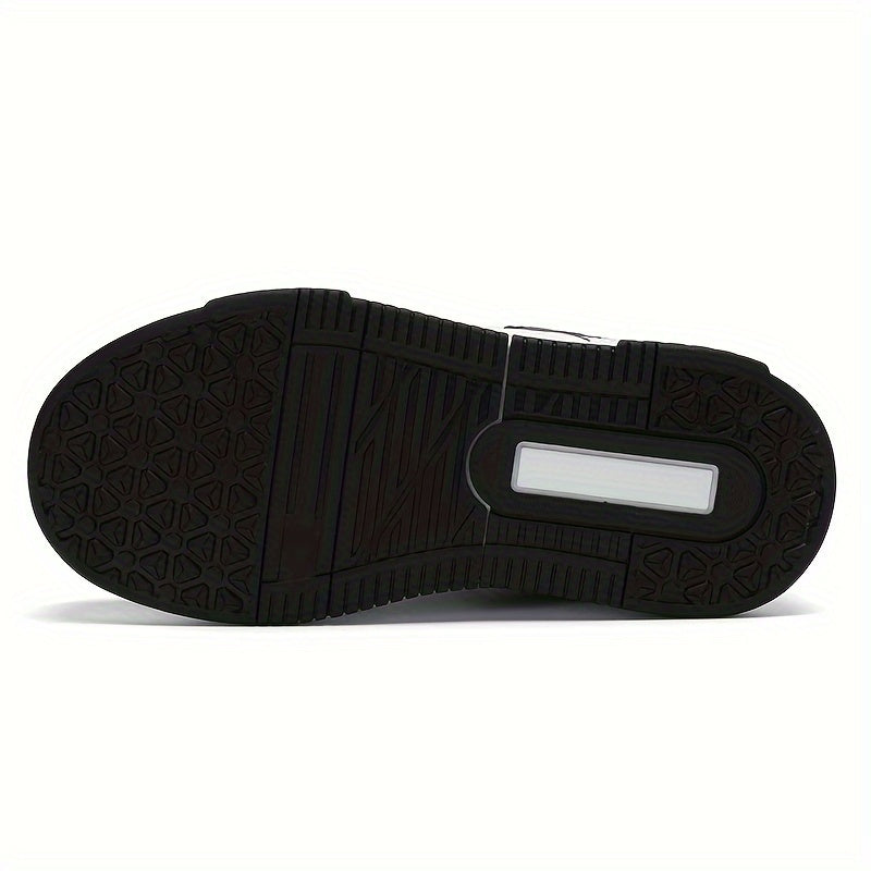 Boys' All-Season Skate Shoes with Reflective Design and Color Block Pattern