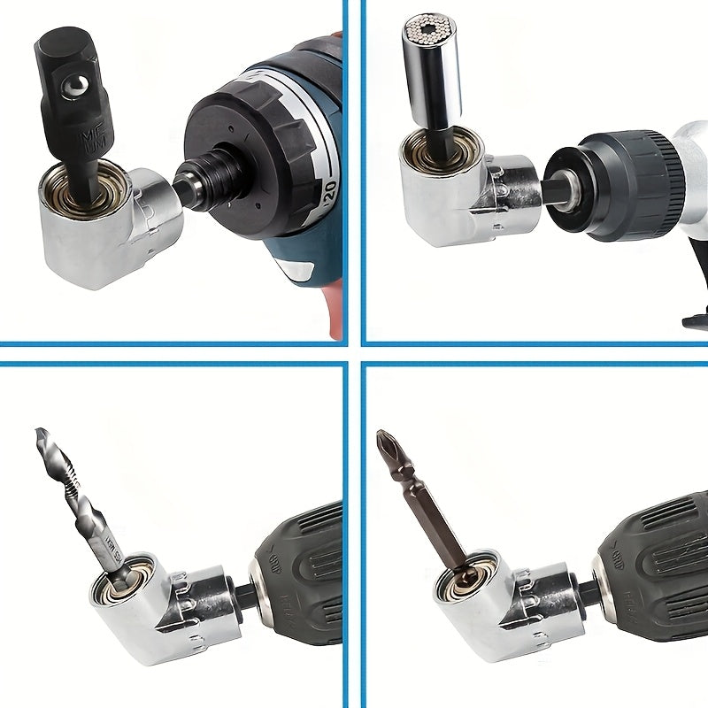 Right Angle Drill Attachment Black Alloy Steel 105 Degree for Power Drilling