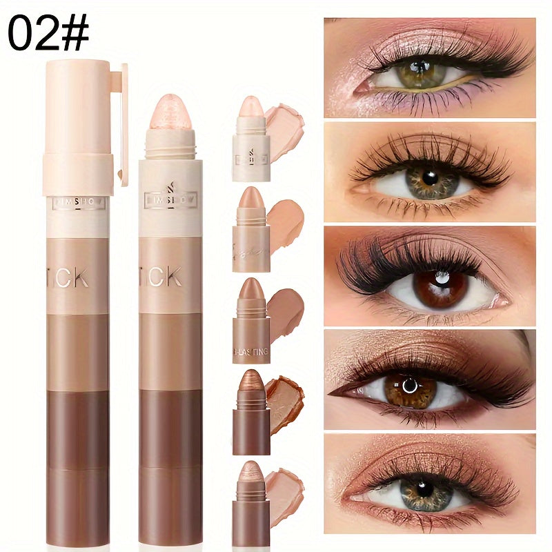 Women Natural Eyeshadow Stick 9-18 Shades Matte Shimmer Portable Beauty