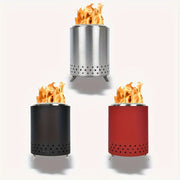 Durable Stainless Steel Camping Stove Set for Outdoor Use, Smoke-Free, Suitable for Charcoal or Firewood