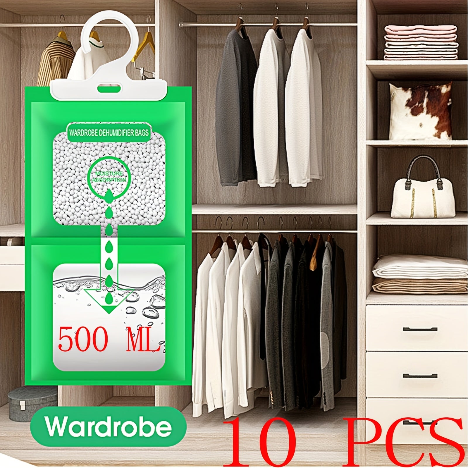 10 dona Namlikni Olish Sumkasi Elektrik Bo'lmagan Gardrop Quruqchisi