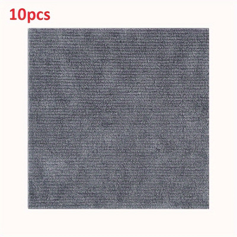 10 ta yopishqoqsiz, suv o'tkazmaydigan kvadrat gilam plitkalar to'plami, 30.48 sm, yashash xonasi, oshxona, ofis uchun