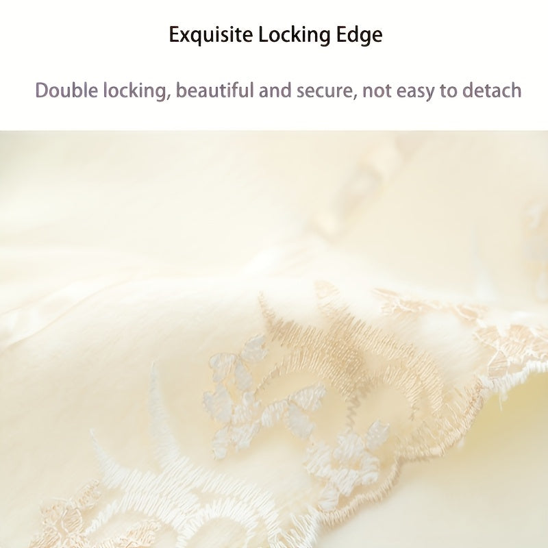 ZZBZZ Luks Mikrofiber Dantelli Sochiq - Uy hammomining zaruriy buyumlari uchun juda yumshoq, teriga do'st qo'l va hammom sochiqi, nozik qulflangan chet bilan.