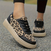 Women's Leopard Print Casual Sneakers Breathable Mesh Comfortable All-Season