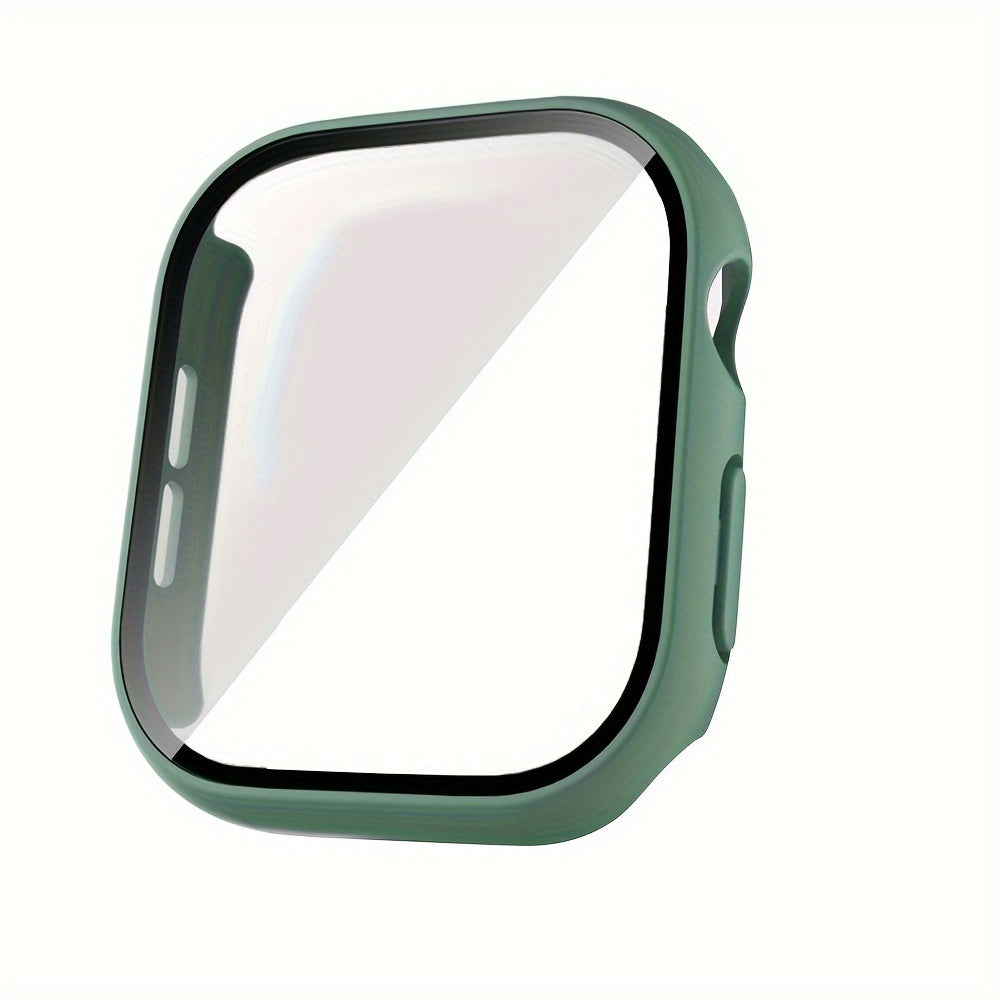 Tempered Glass Screen Protector Case for iWatch Series 4 5 6 7 8 9 10 SE 40mm 44mm 45mm 46mm Hard PC Bumper Scratch Resistant