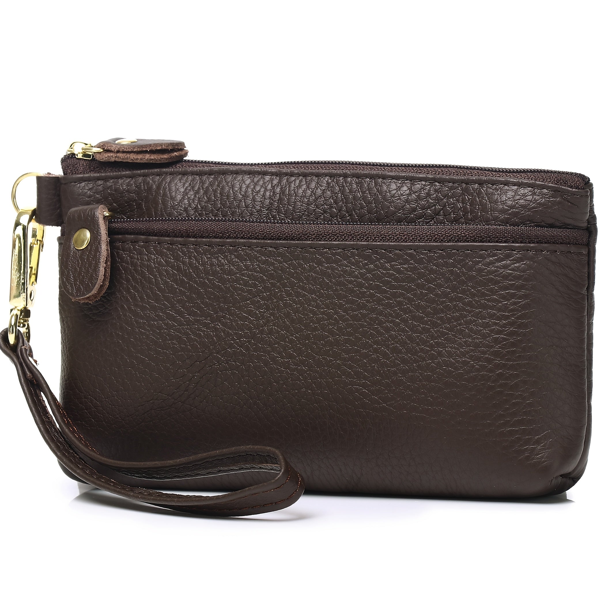 Small Genuine Leather Women's Handbag with Mini Coin Purse and Key Holder Black