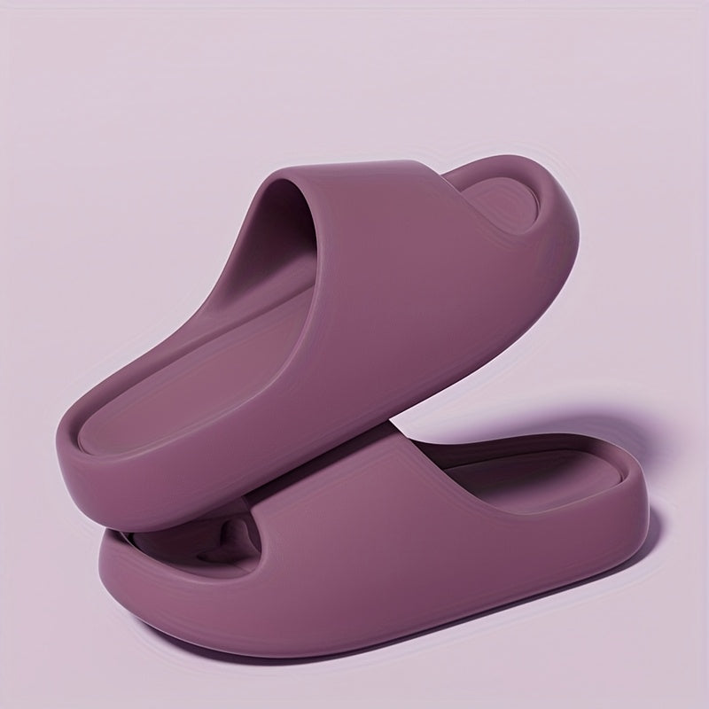 Women's EVA Slides Lightweight Quick-Dry Indoor Outdoor Sandals Black Purple