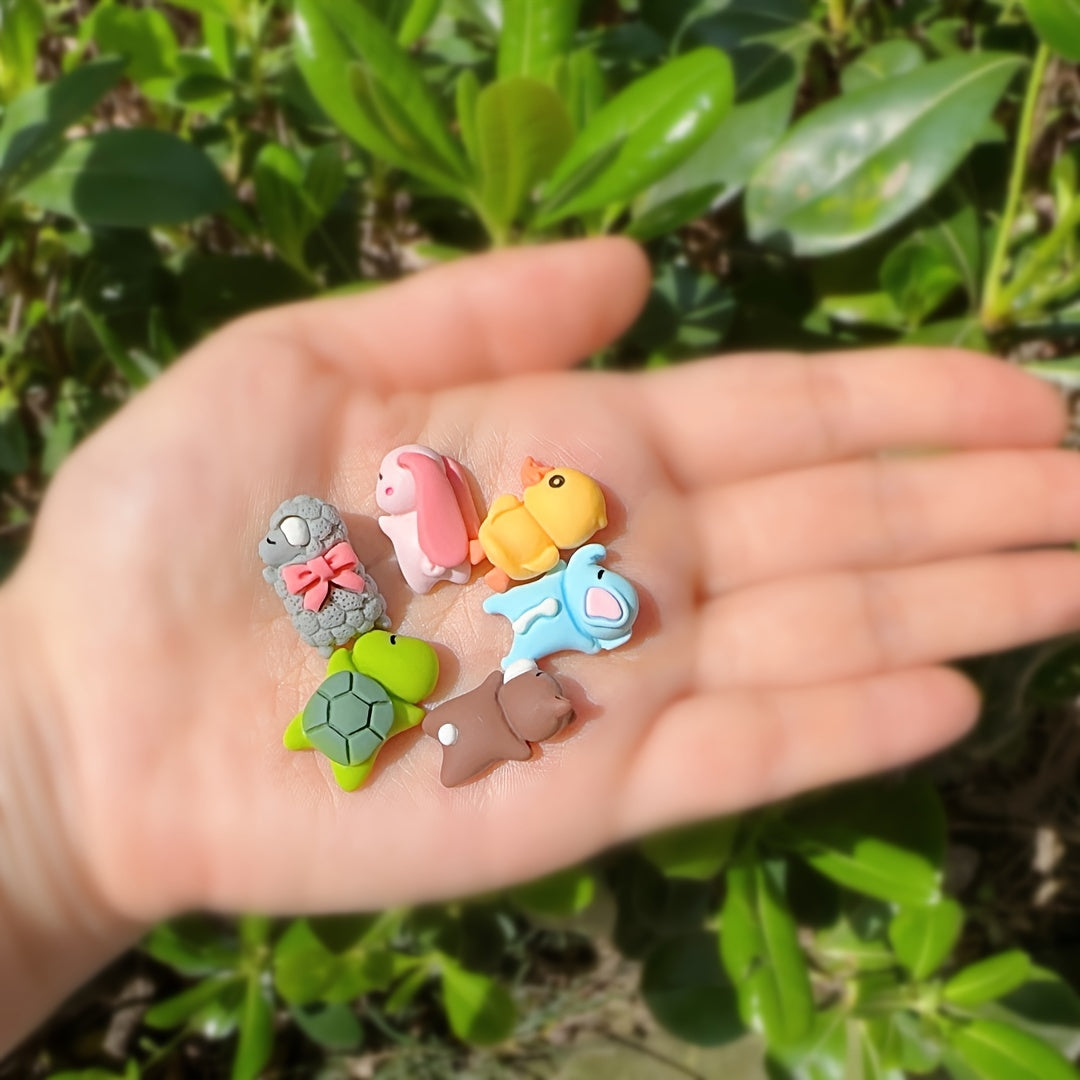 6 dona Yoqimli Hayvonlar Avtomobil Ichki Dekoratsiyalari Quyon Qo'y Turtka Dekoratsiyalari