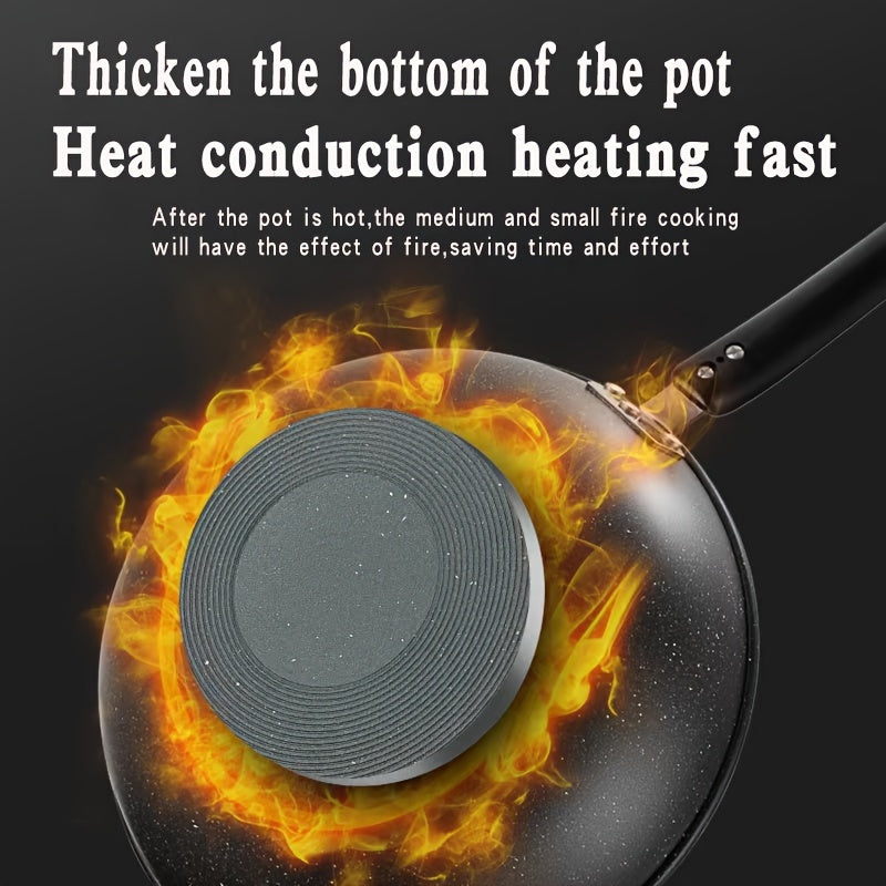 Umumiy yopishqoq qovurish panasi, uy gaz pechlari, induksiya plitalari va guruch toshi pishirish uchun mos keladi.