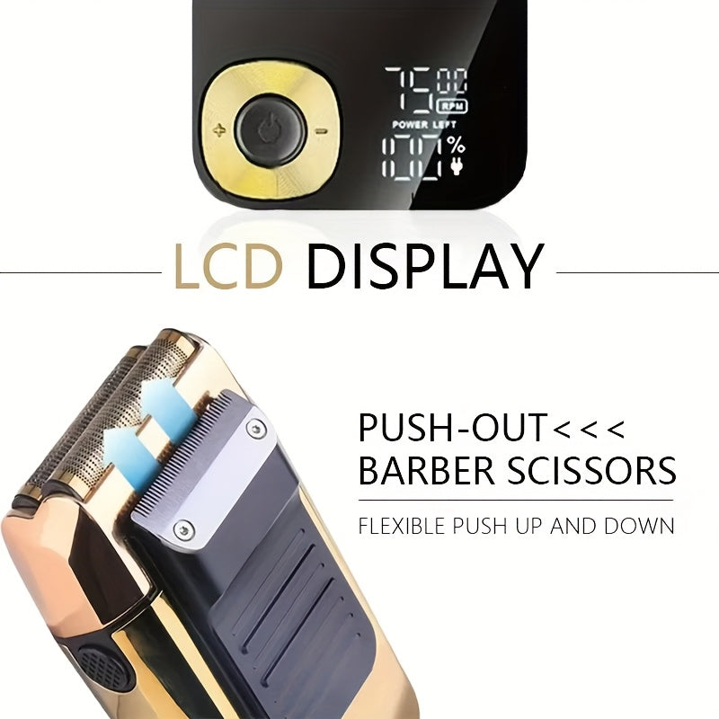 2-in-1 Rechargeable Electric Shaver Hair Clipper for Men