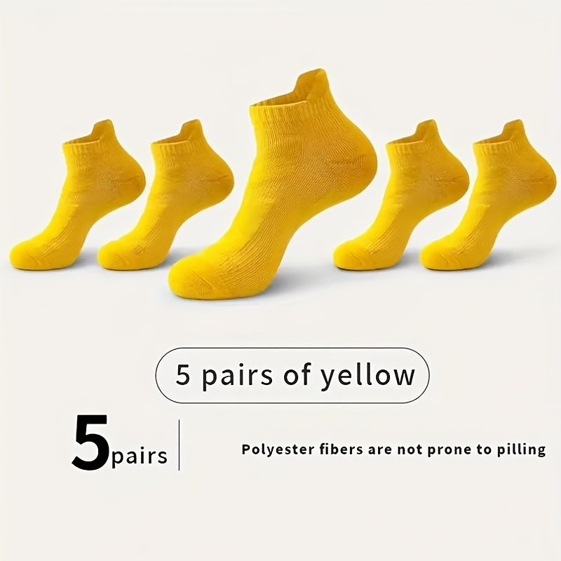 Мужские спортивные носки 5 пар дышащие противоскользящие толстые полотенцовые с амортизатором