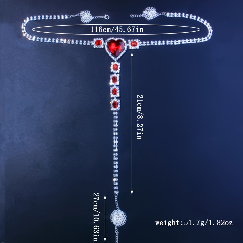 Популярная Т-образная цепочка для тела с стразами и блестящими трусиками для любителей сексуальной моды