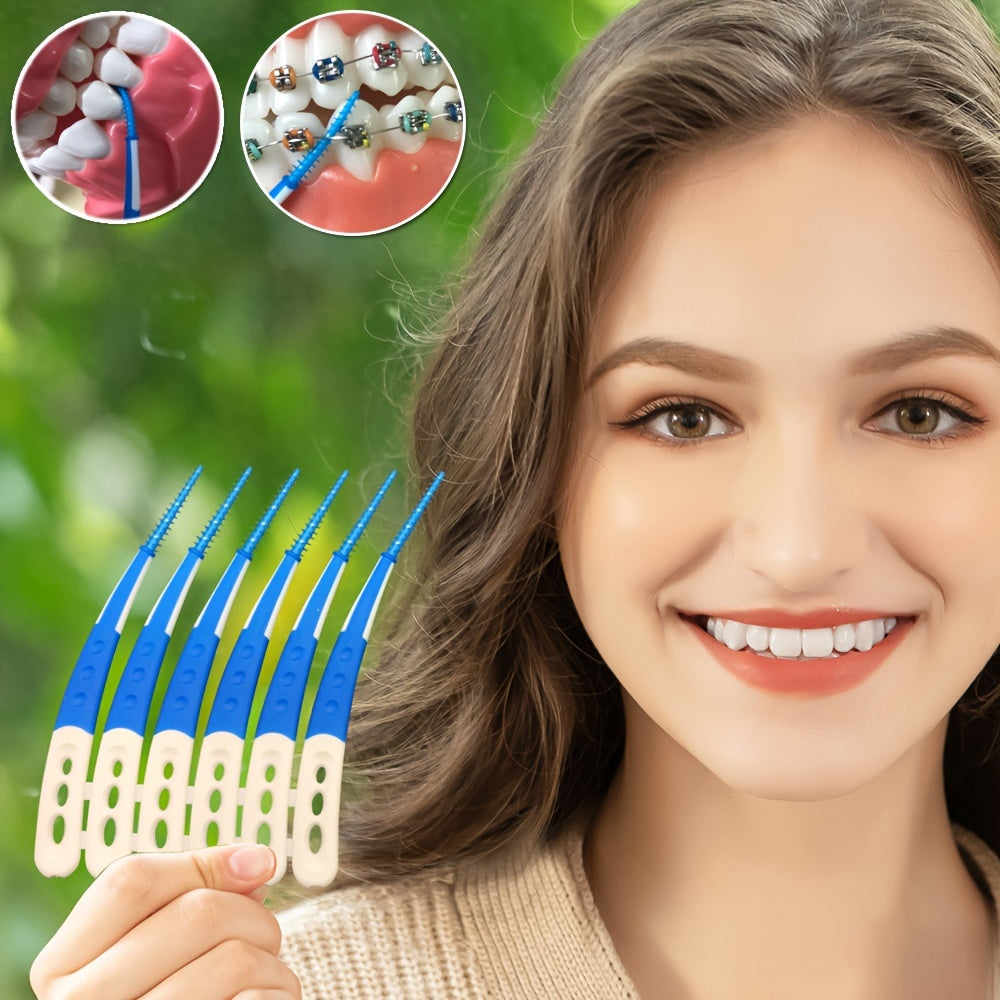 120Pcs Soft Silicone Dental Picks Interdental Gums Cleaning Brushes