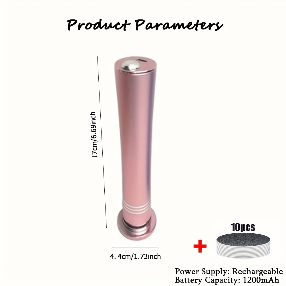 Rechargeable Electric Foot File with USB Charging and Replaceable Sanding Disc