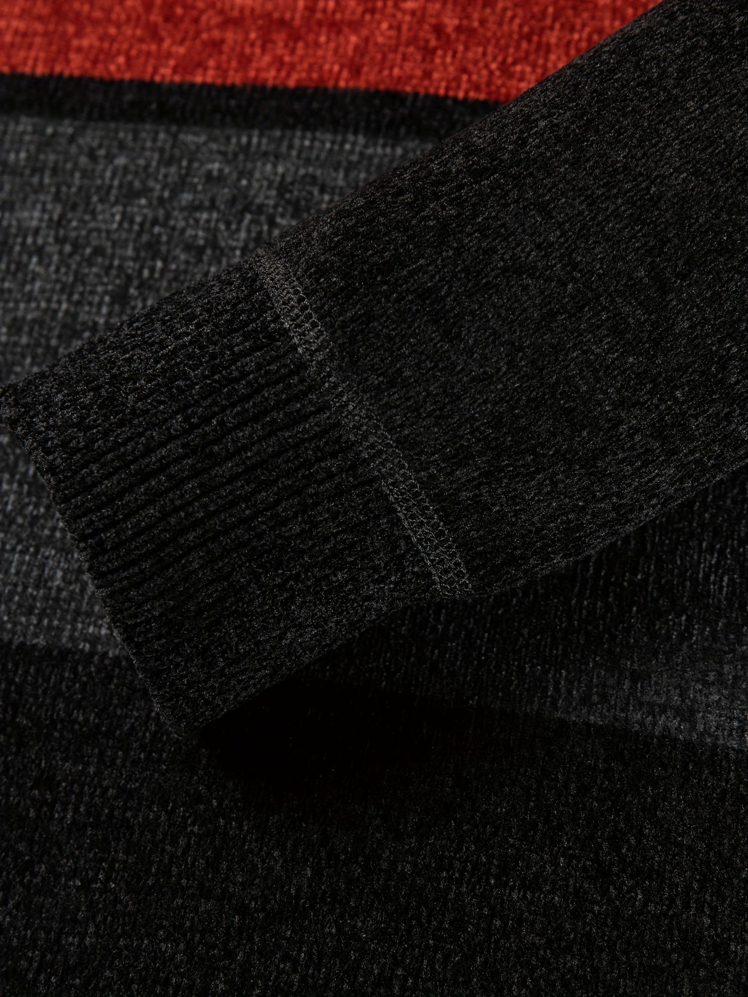 Suéter de cuello redondo de invierno para hombre con patrón de letras a rayas, grueso de poliéster, estilo casual, punto de abrigo