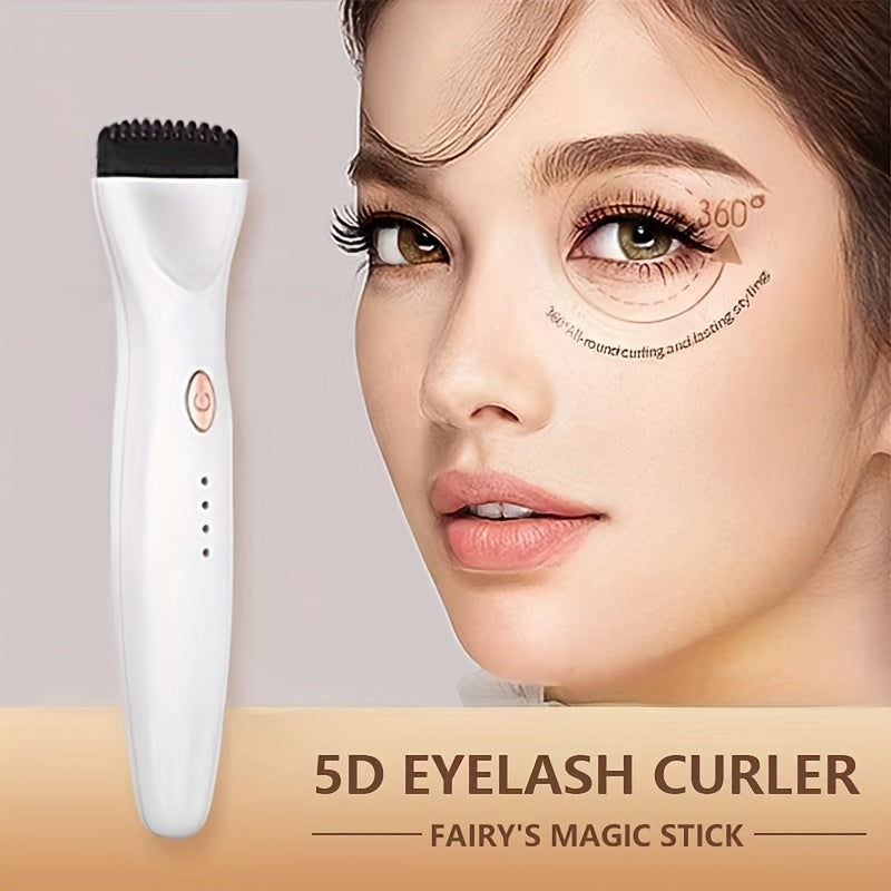 Rechargeable Electric Heated Eyelash Curler Portable Fast Curling Mascara Tool