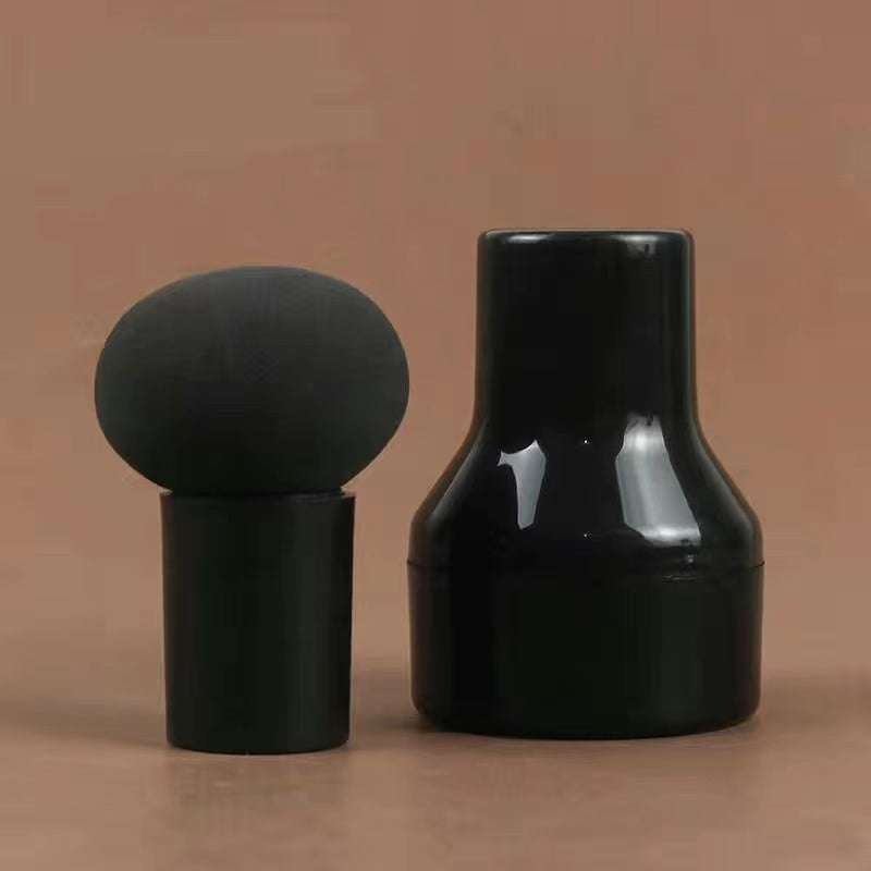 Uniseks latekssiz qo‘ziqorin makiyaj cho‘plami, go‘zallik pufli va tutqich bilan