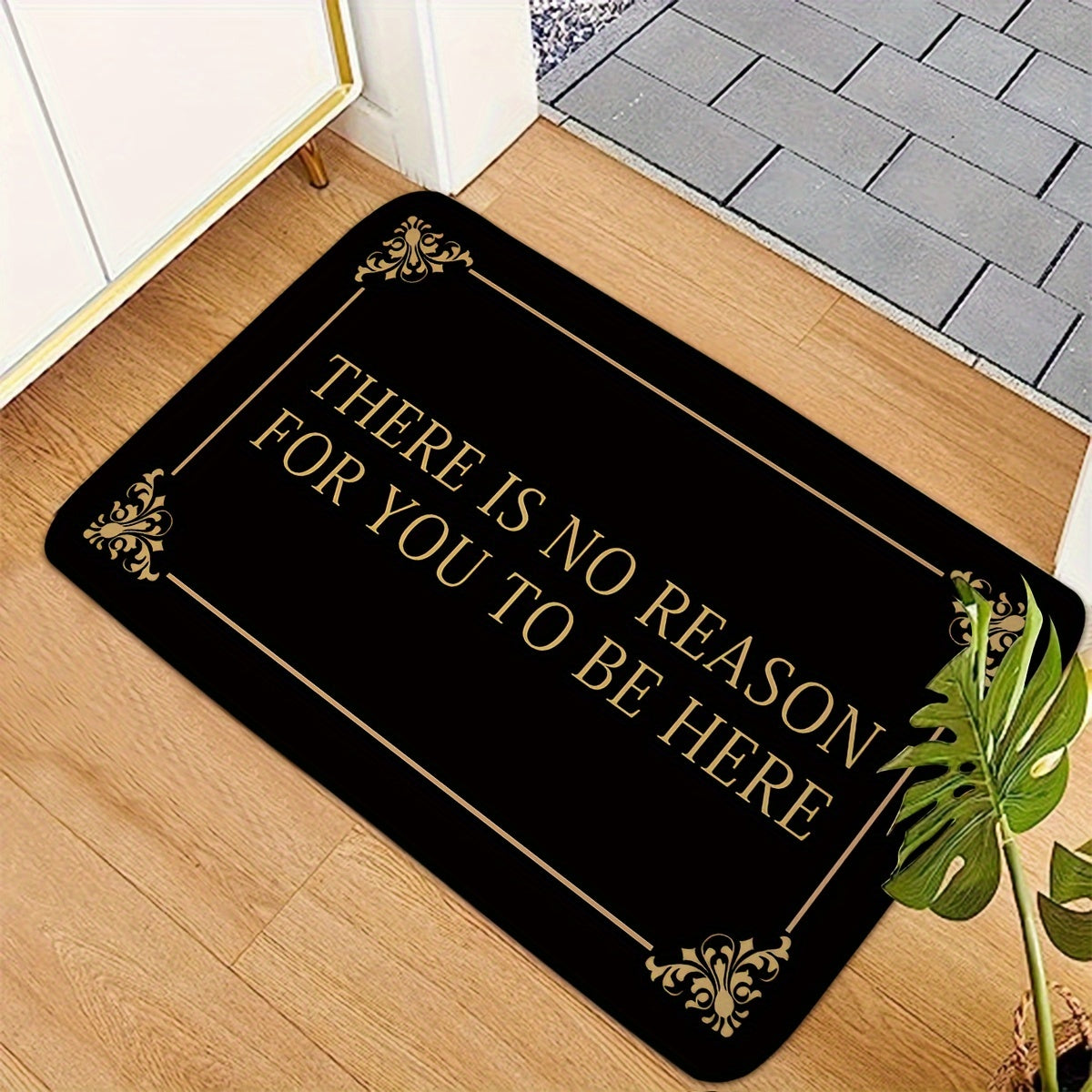 Bohemian Welcome Doormat Flannel Non-Slip Dirt-Resistant Indoor Rug