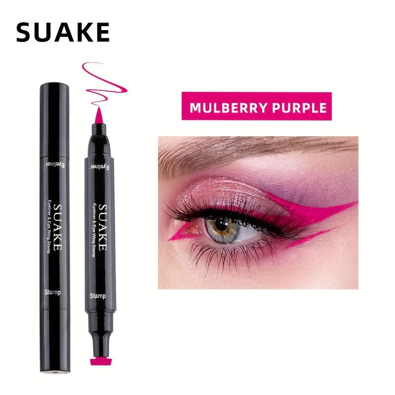 Eyeline Girl Waterproof Double-Head Pen Black Smudge-Proof Long-Lasting