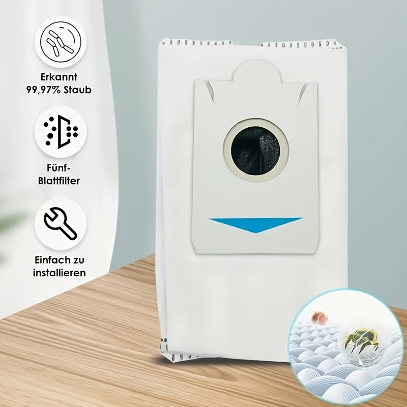 3L Katta Hajmli Antibakterial va Deodorant Xususiyatlariga ega Bir Martalik Sumkalar, Ecovacs T30S/X2/X2 Pro/X2 Omni/X5 Omni Robot Changyutgichlari uchun Mos - 8 Ta O'rnini Bosuvchi Chang Sumkasi Kiritilgan, Elektr Energiya Talab Qilmaydi