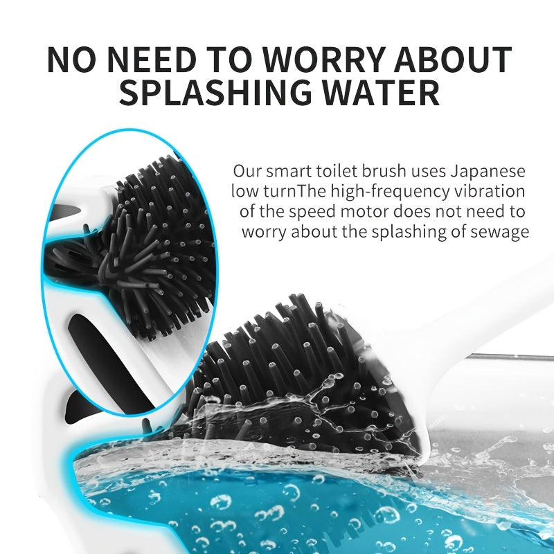 "Uzoq tutqichli Aqlli Elektrik Tualet Tozalash To'plami - USB orqali zaryadlanadigan, hech qanday joy tozalanmasdan qolmasligi uchun, uy va hammomda foydalanish uchun oson bitta tugma bilan boshqarish, tualet va hammomlarni tozalash uchun ideal."